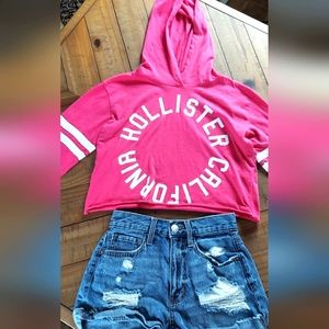 Hollister Crop Hoodie Shirt